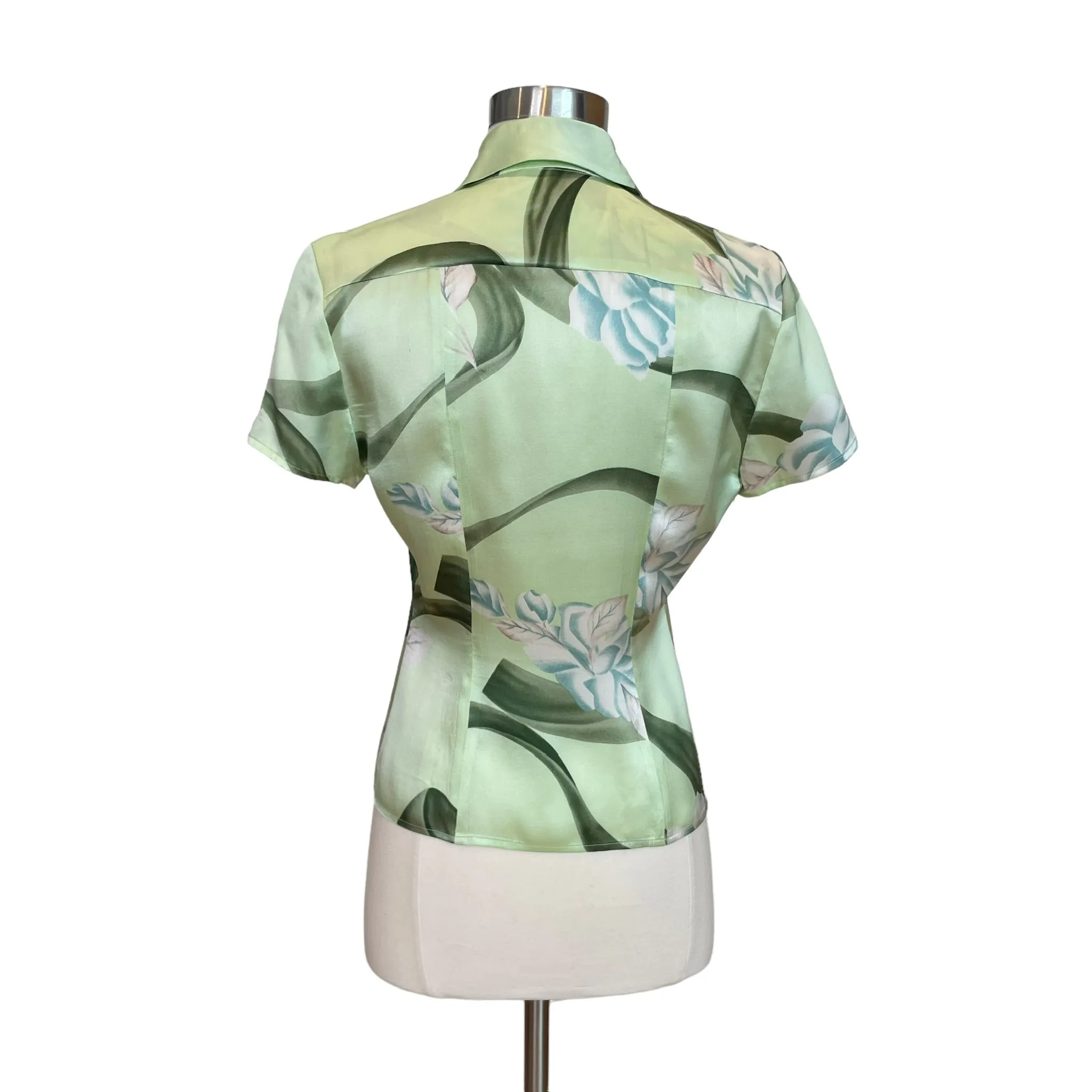 Green Silk Shirt - XS