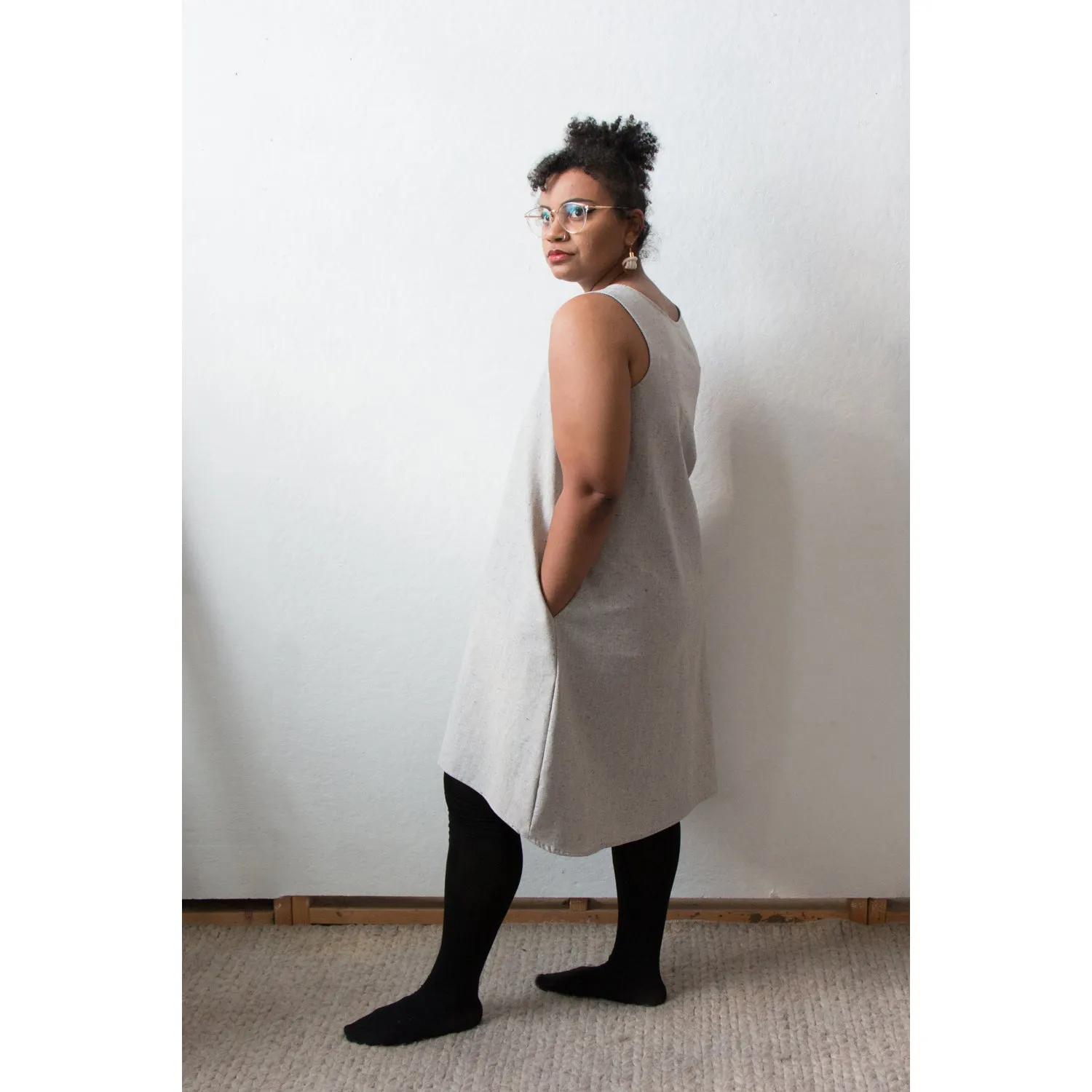 Henrietta Dress in Grey (XXS, XS, S, M, XL)