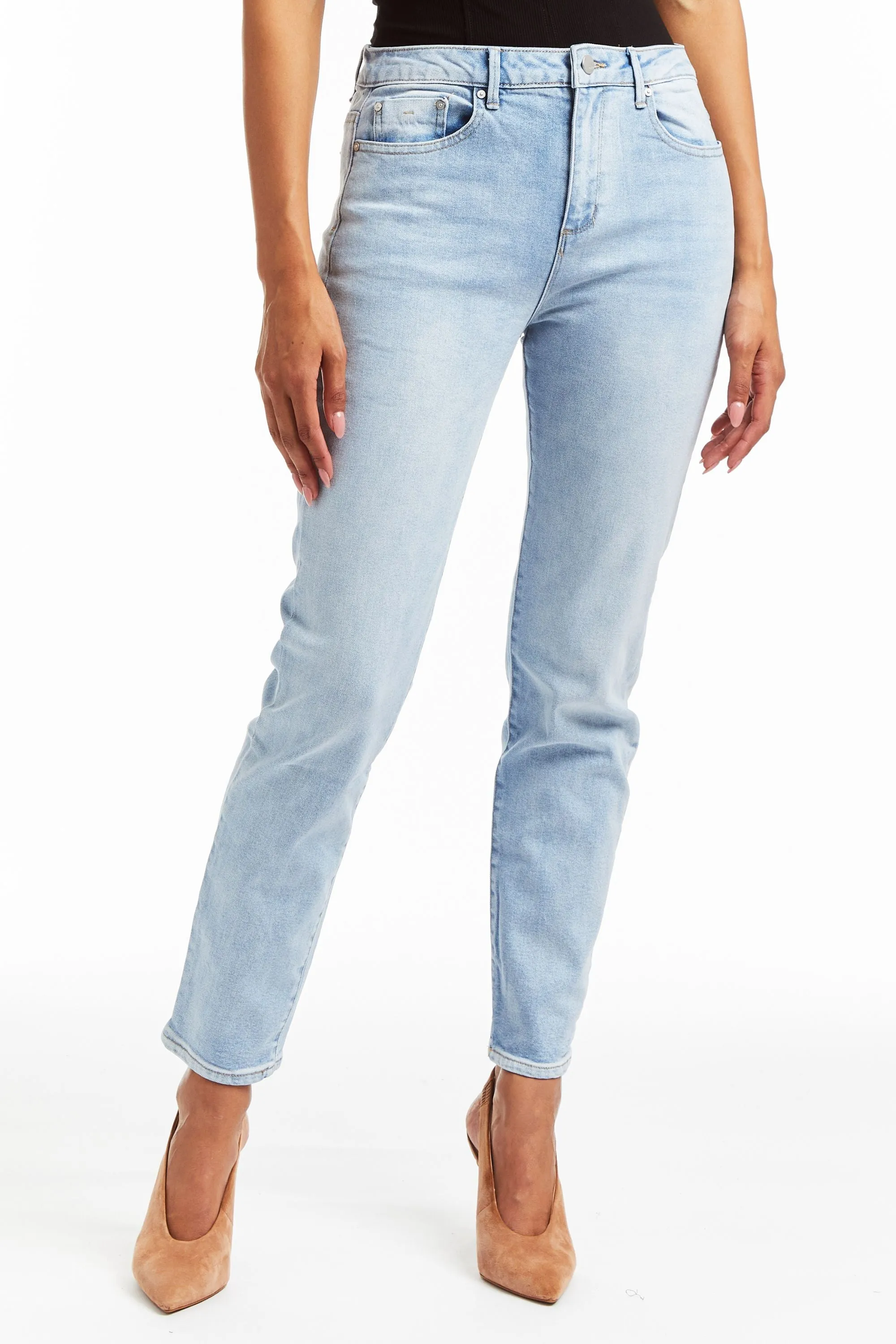 High Rise Slim Straight Jean In Indigo