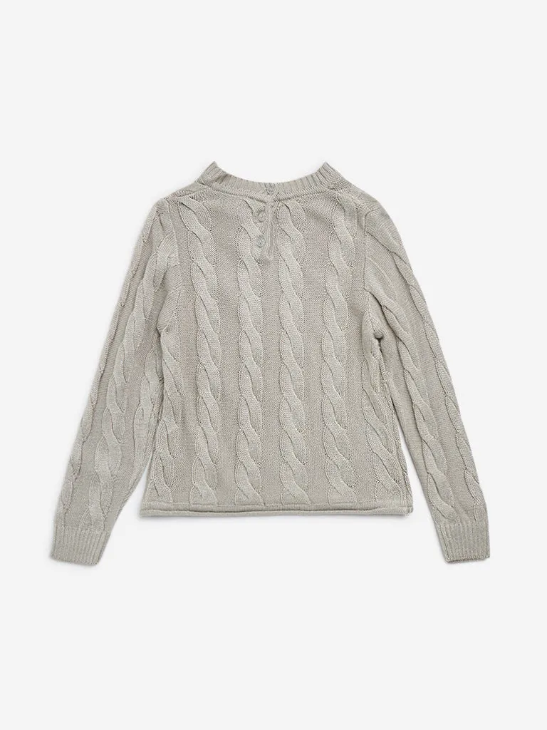 HOP Kids Silver Shimmer-Detailed Sweater