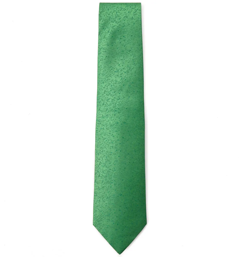 Isaia Bright Melon Green Patterned Silk Tie