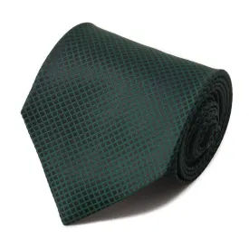 Isaia Emerald Green Mini Check Silk Tie