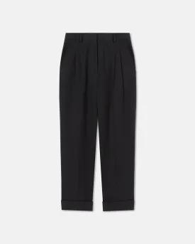 Katrine - Washed-Canvas Pants - Black