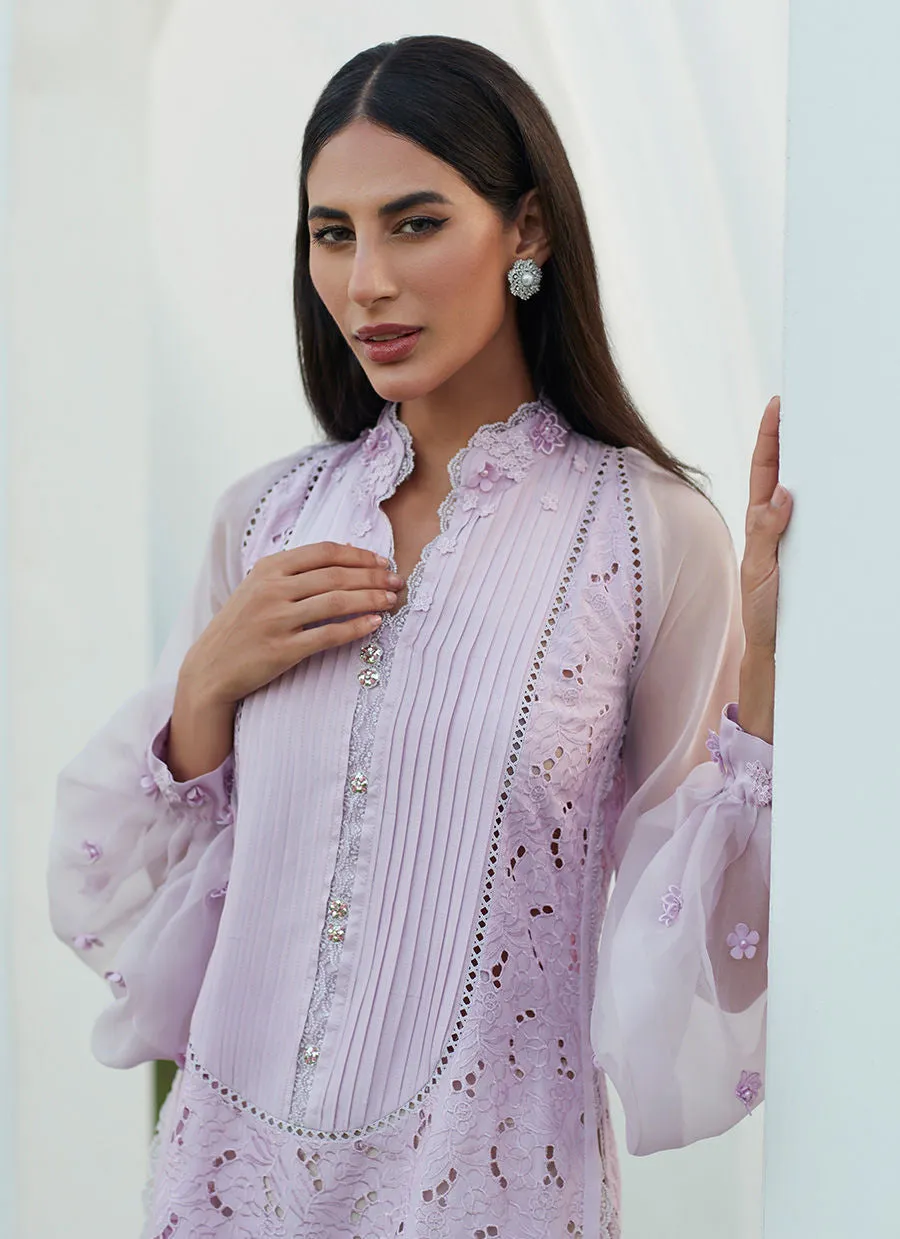 Luxe Pret '23 - Fay Lavender Silk Cutwork Shirt