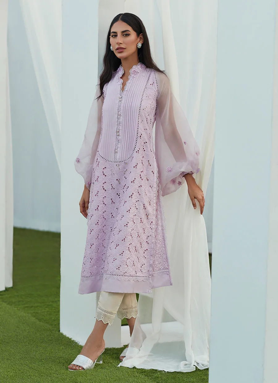 Luxe Pret '23 - Fay Lavender Silk Cutwork Shirt