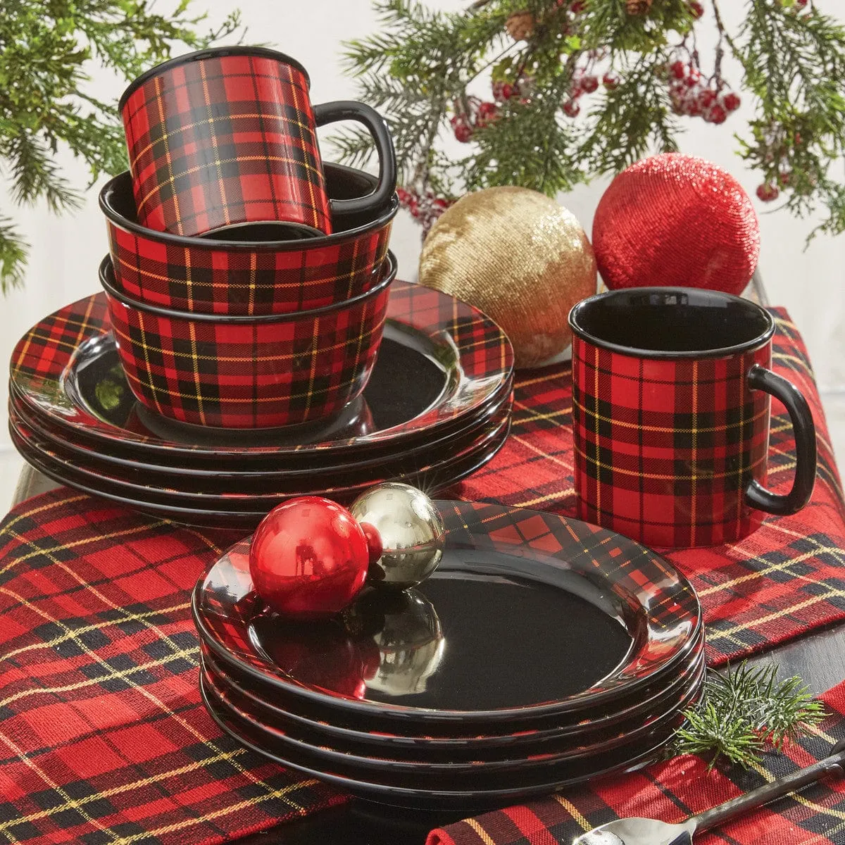 Montana Plaid Dinnerware Set