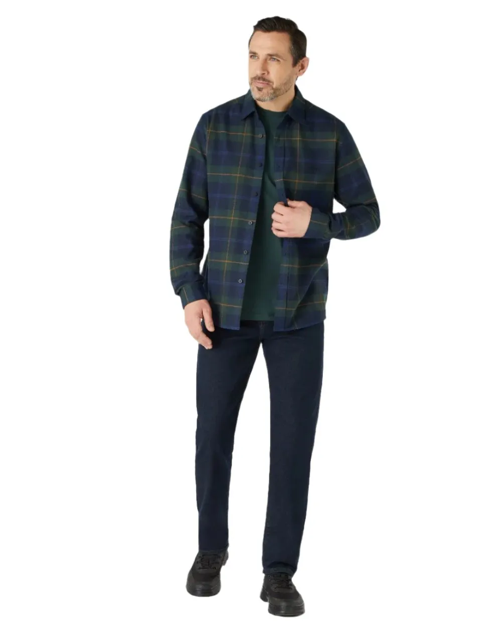 Musto Mens Long Sleeve Plaid Shirts