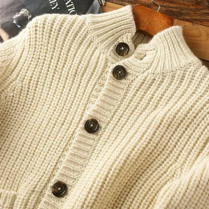 New Casual Winter Woolen Knitwear Cardigan Sweater For Men