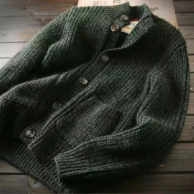 New Casual Winter Woolen Knitwear Cardigan Sweater For Men