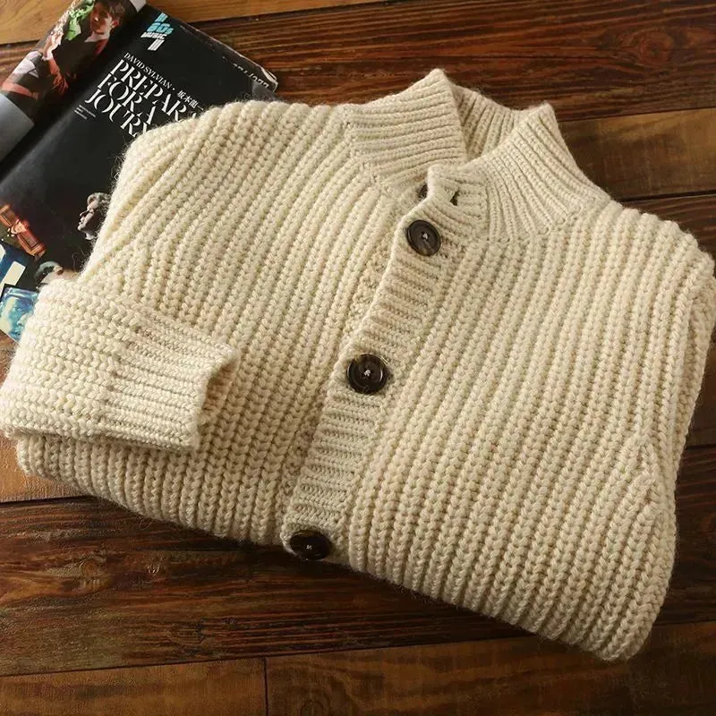 New Casual Winter Woolen Knitwear Cardigan Sweater For Men