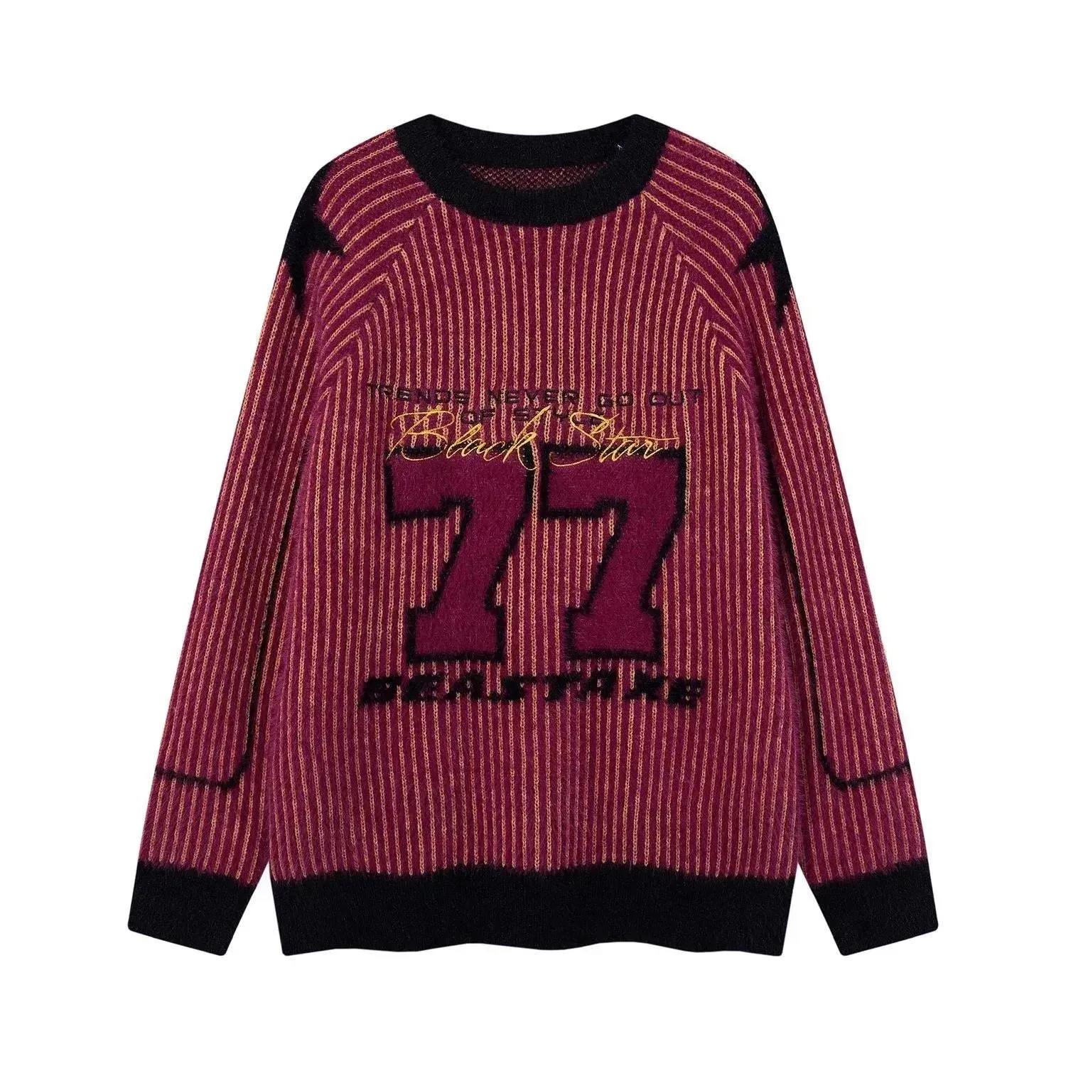 New Trend Autumn Winter Round neck Oversized Pullover Wool Sweater for Teenagers