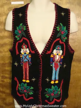 Nutcracker Pair Corny Christmas Sweater Vest