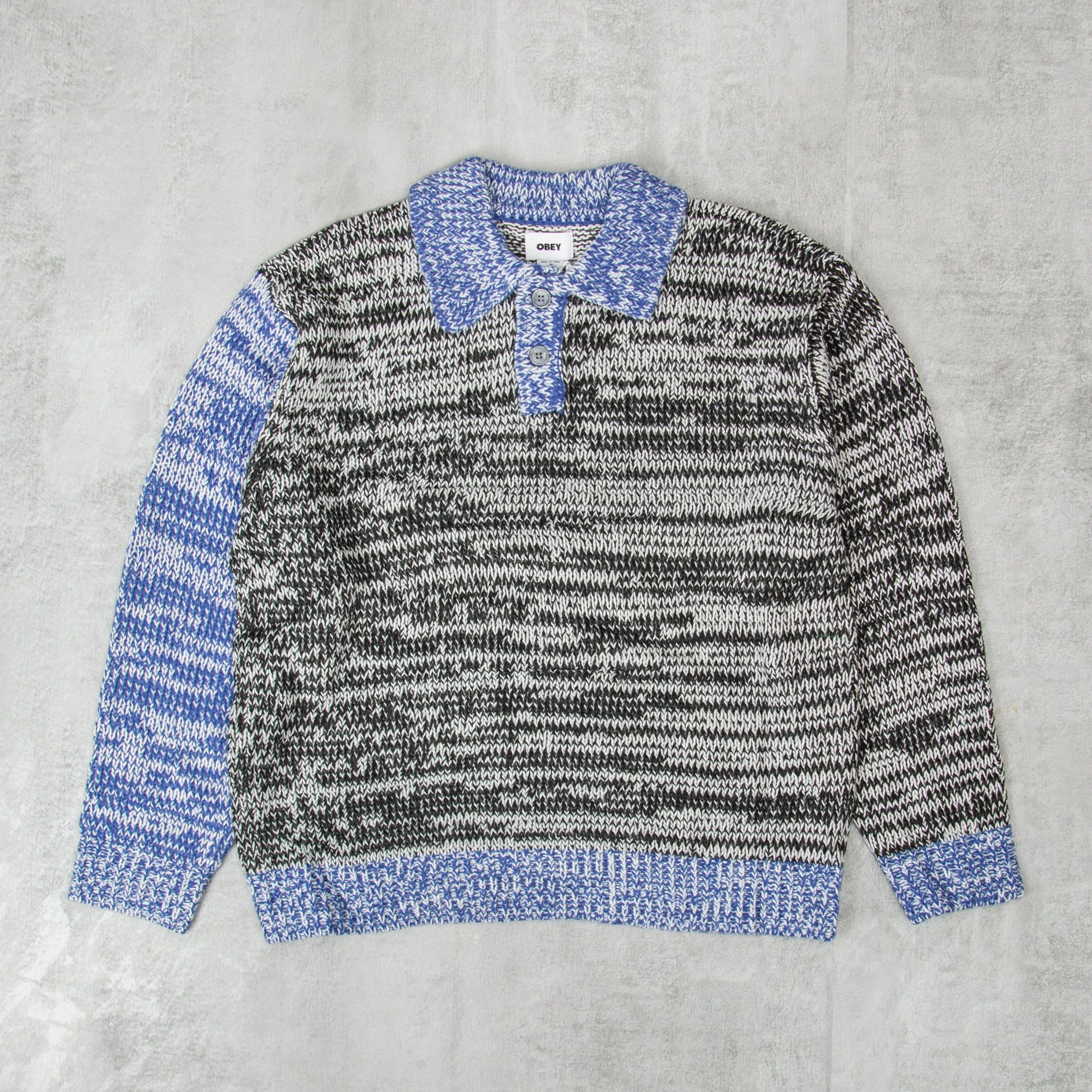 Obey Carter Sweater Polo - Black / Multi