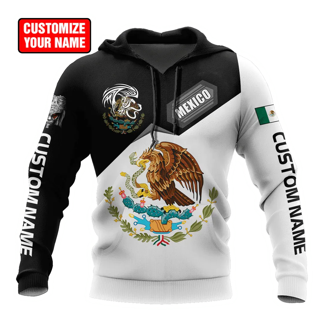 Personalized 3D All Over Print Mexico Hoodie Camo Pattern, Mexican Hoodies, Mexico Gift