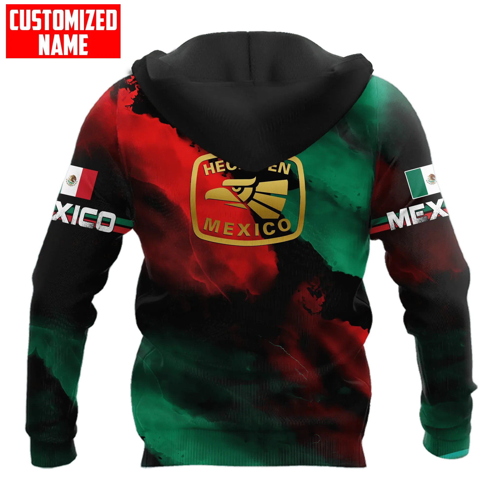 Personalized Name Hecho En Mexico 3D All Over Printed Hoodie, Mexico Hoodie