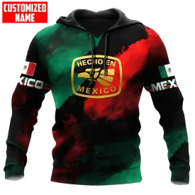 Personalized Name Hecho En Mexico 3D All Over Printed Hoodie, Mexico Hoodie