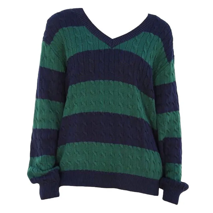 Preppy Girl Striped Jumper