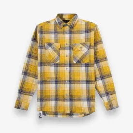 Purple Brand Plaid LS Shirt Yellow