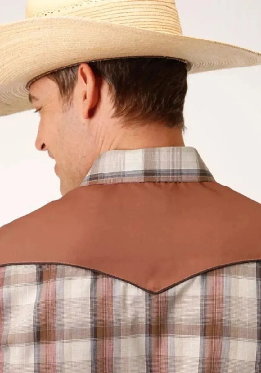 Roper Vineyard Sunset (Brown) - Men's Western Shirt (Closeout)