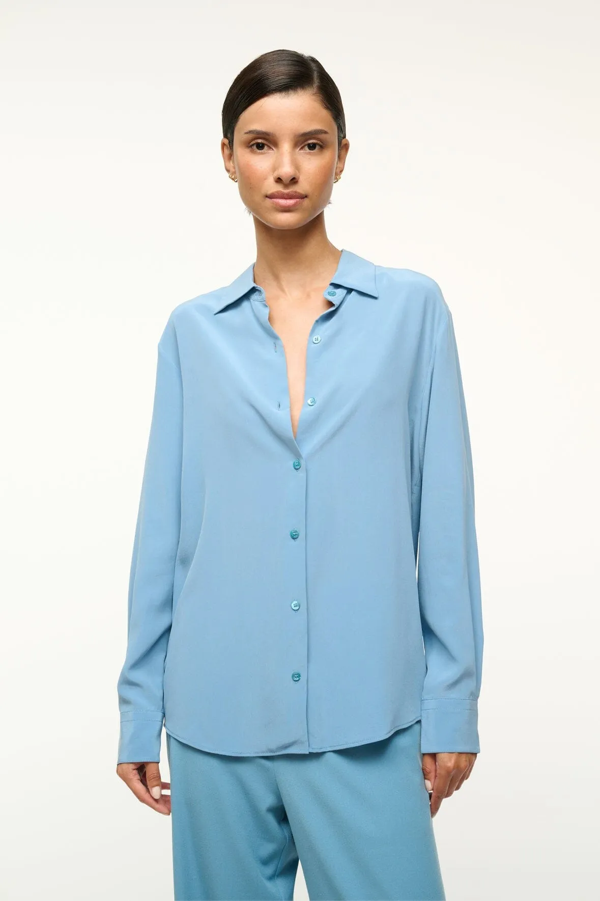 ROXBURY SILK SHIRT | SLATE BLUE