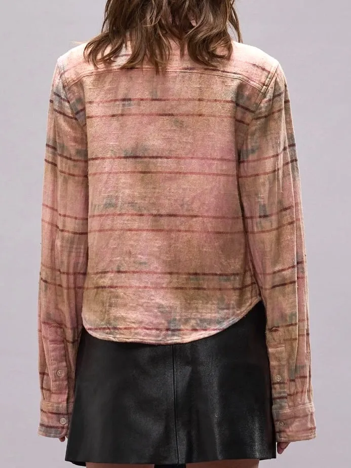 Shrunken Work Shirt - Pink Overdyed Plaid