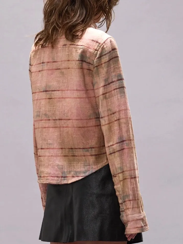 Shrunken Work Shirt - Pink Overdyed Plaid