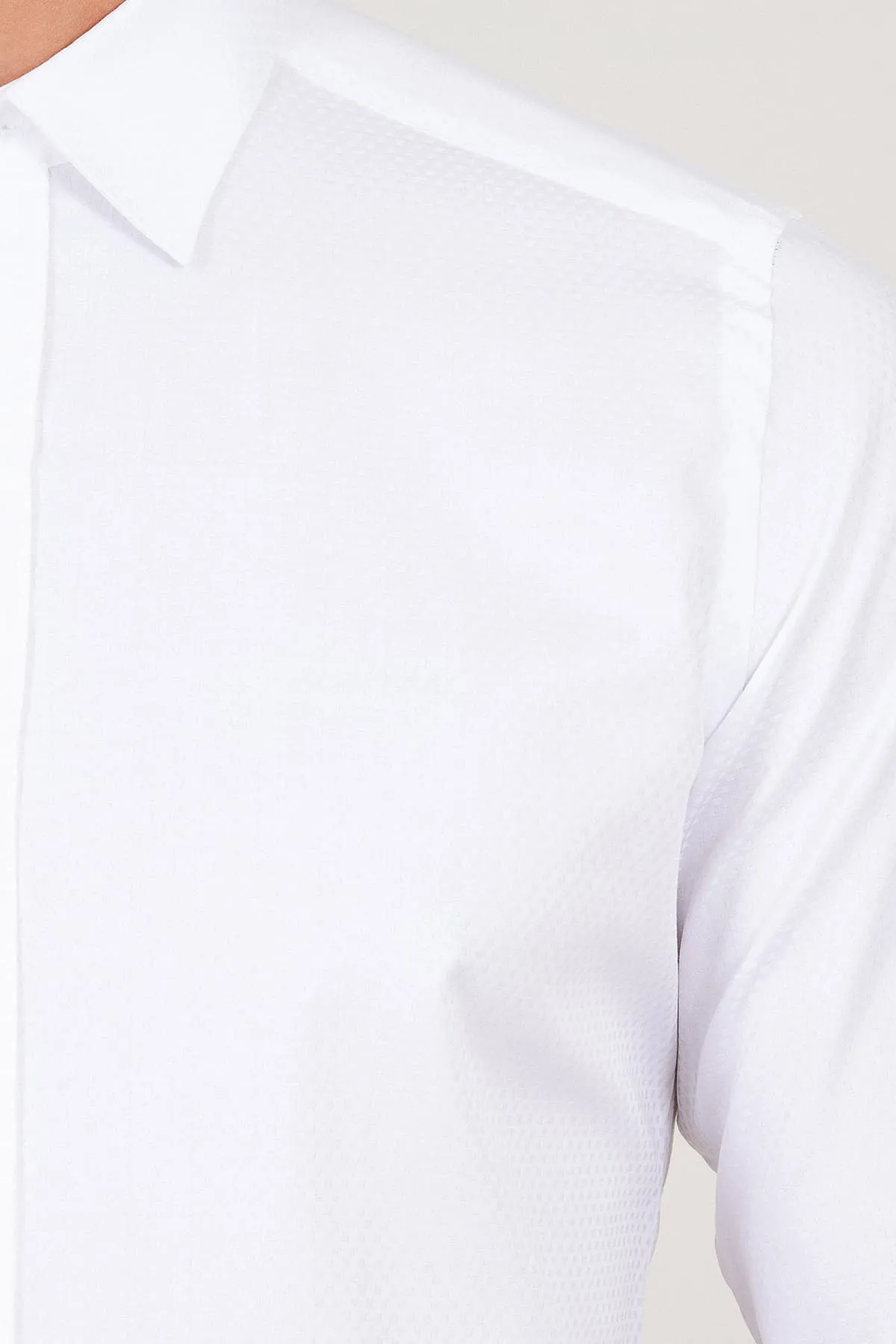 Slim Fit French Cuff White Dress Shirt