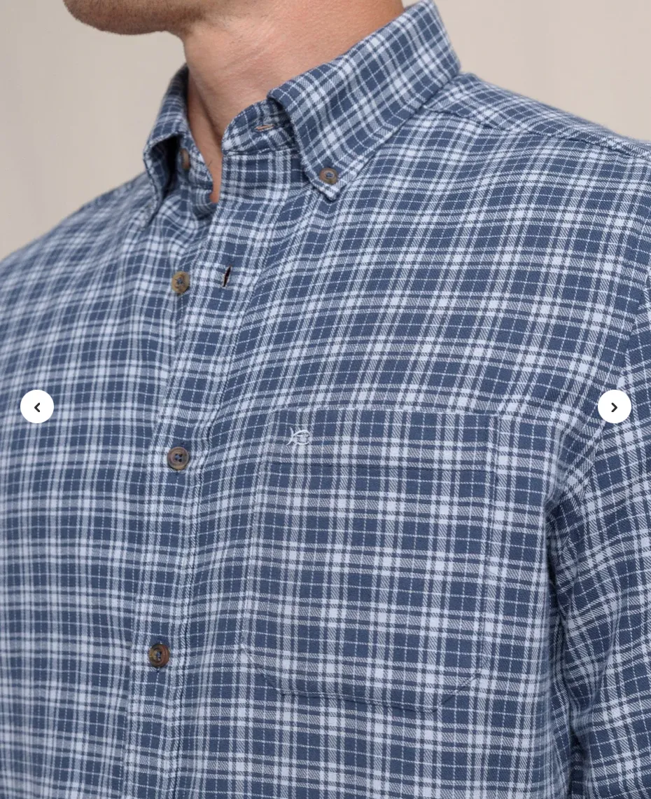 Southern Tide Barnwell Plaid Sportshirt Oatmeal