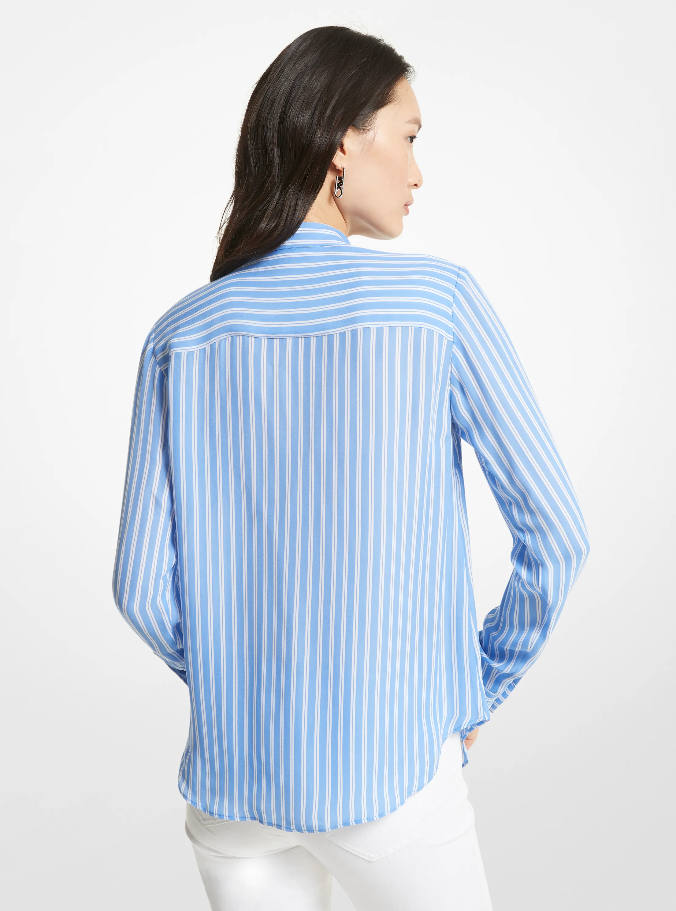 Stripe Silk Blouse