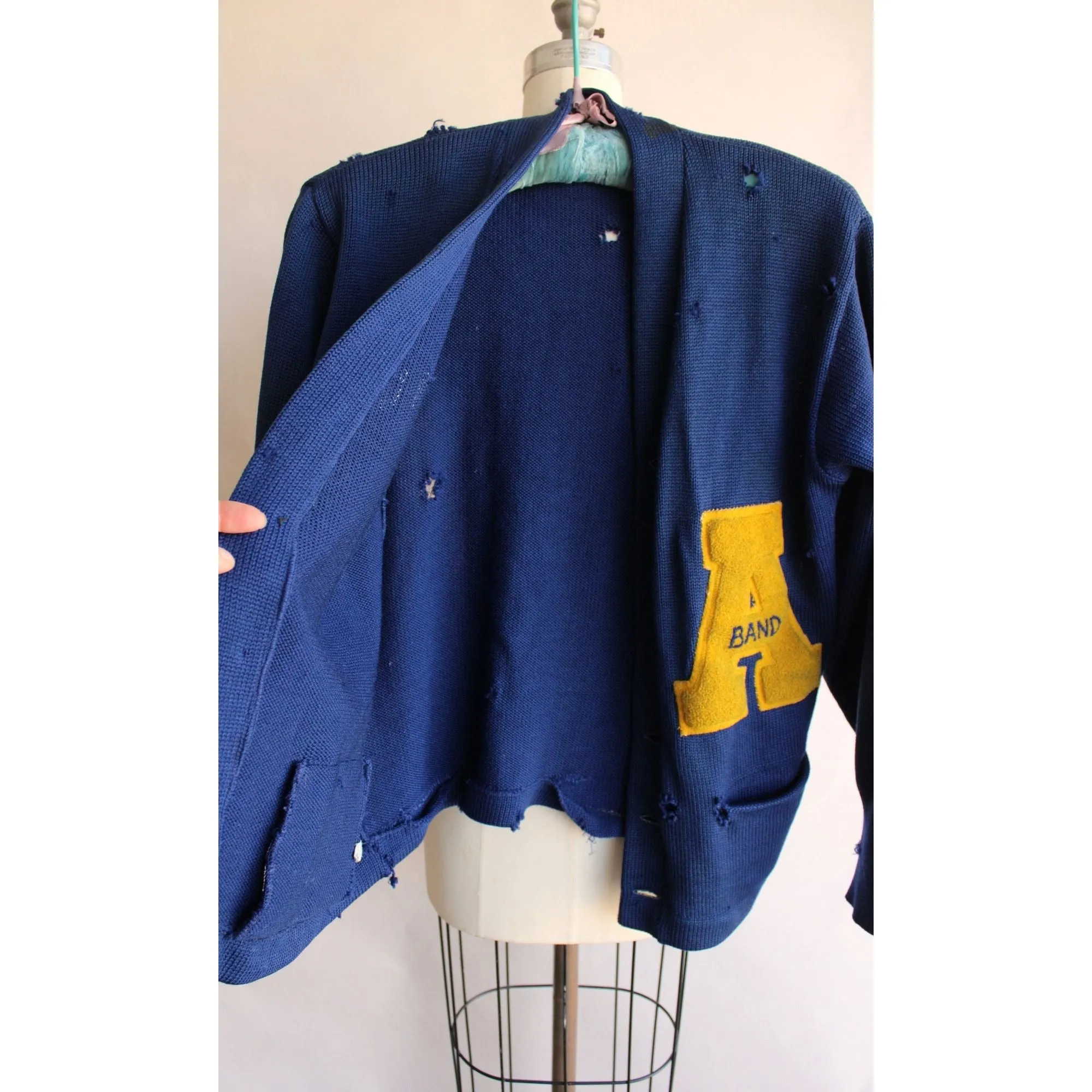 Vintage 1950s Mens Letterman Sweater