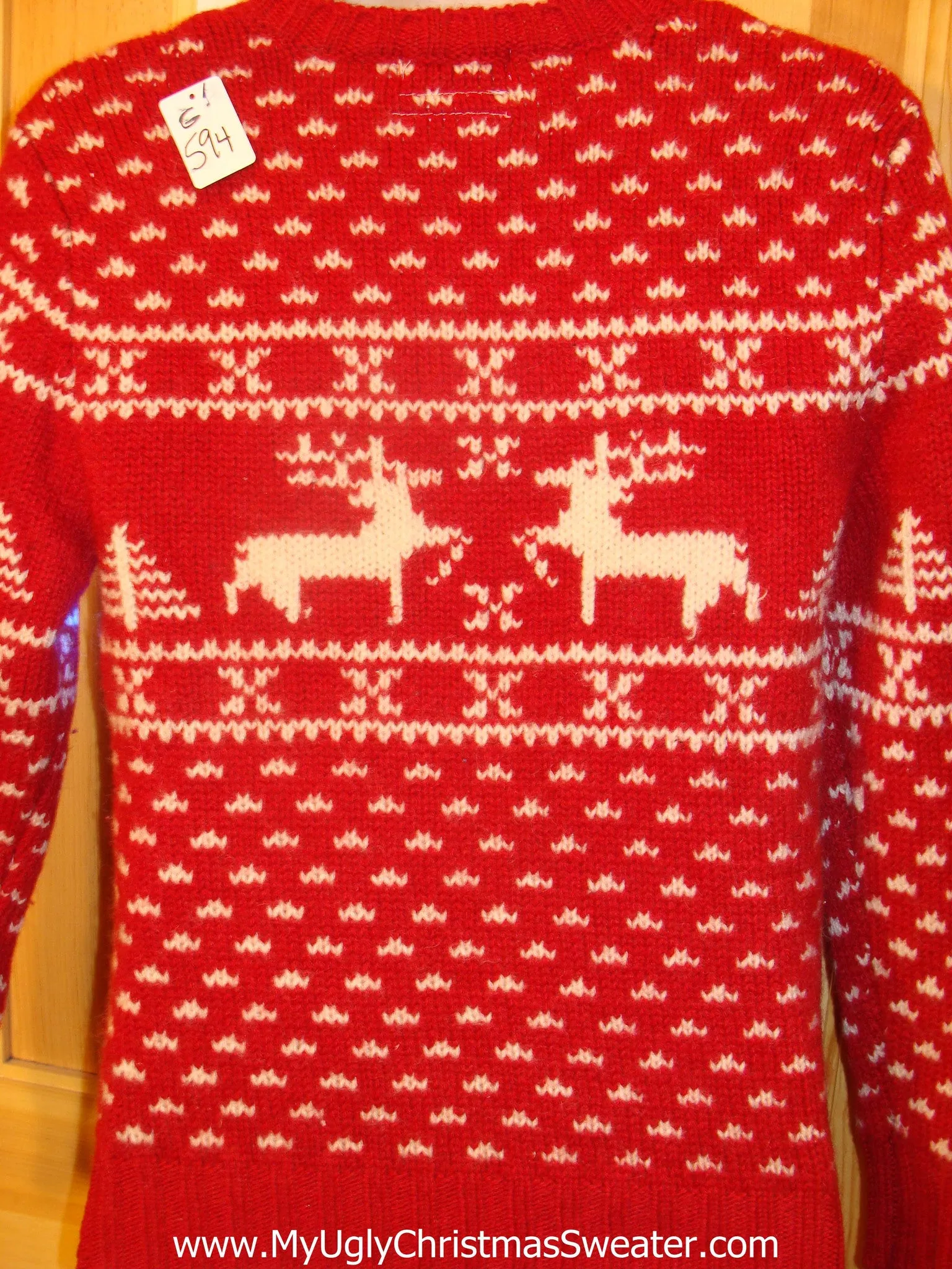 Vintage Reindeer Light Up Christmas Sweater