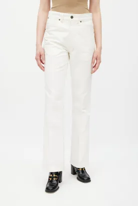 White Straight Leg Jeans