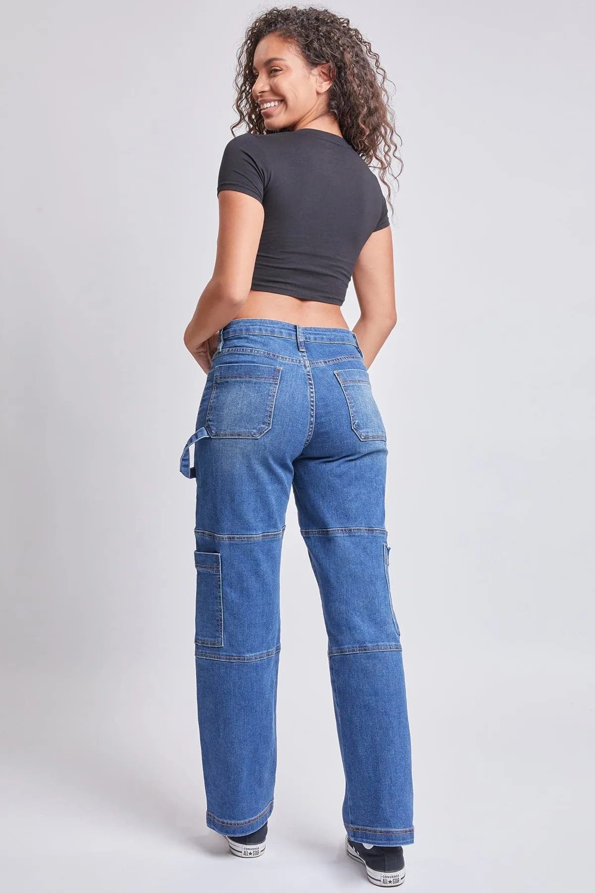 Women’s High Rise Straight Leg Cargo Jeans