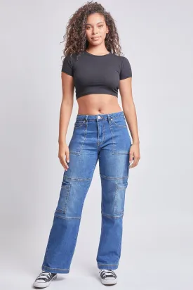 Women’s High Rise Straight Leg Cargo Jeans