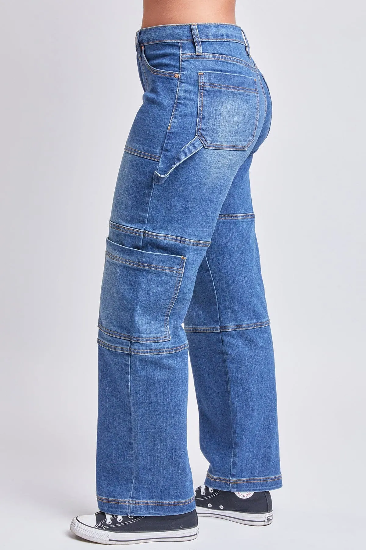 Women’s High Rise Straight Leg Cargo Jeans