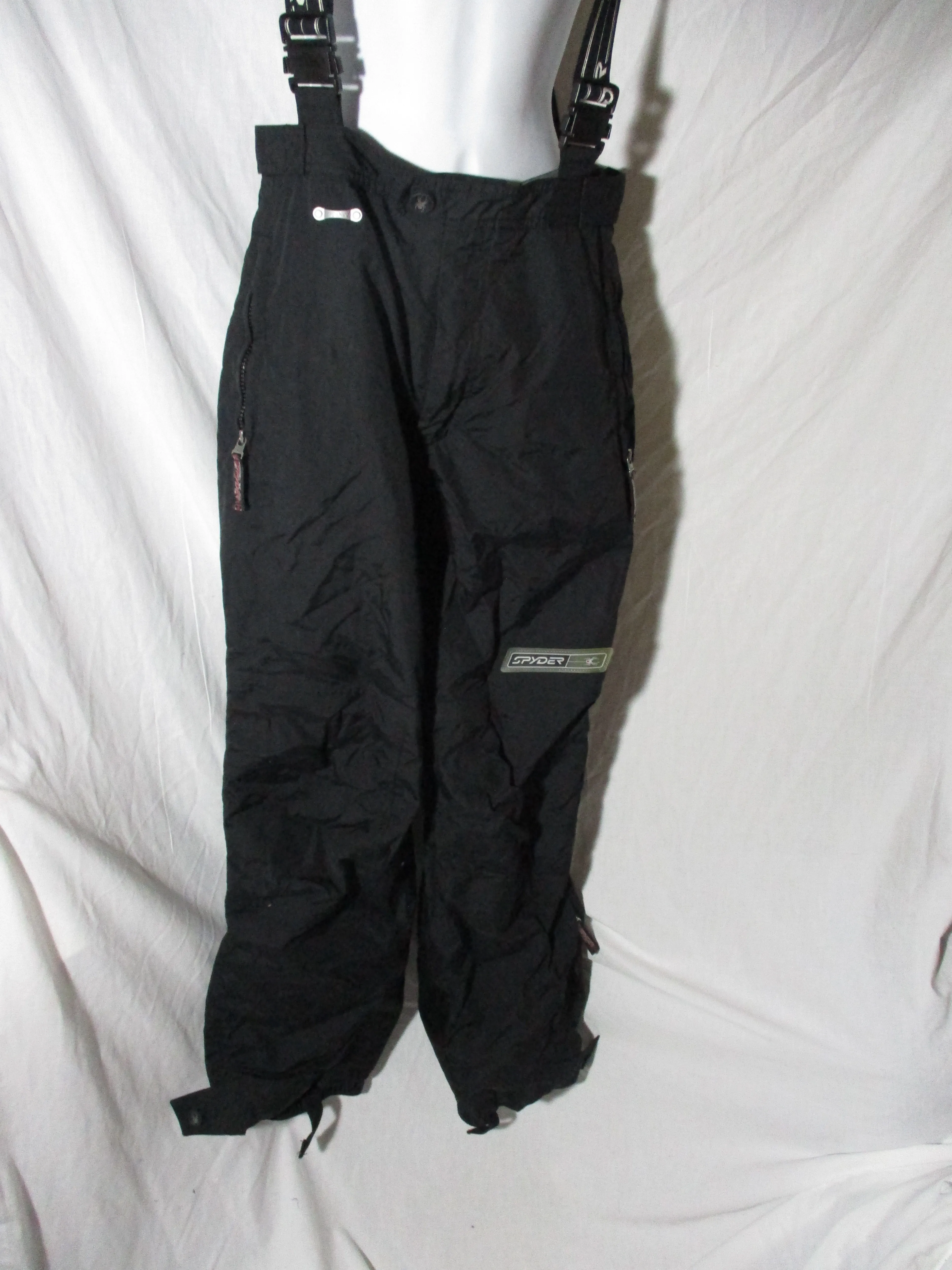 Womens SPYDER Winter Ski Snowboard Snow Pants Overalls BLACK 8 Suspenders