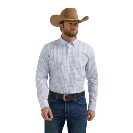 Wrangler Men's Cody Johnson White Blue Shirt