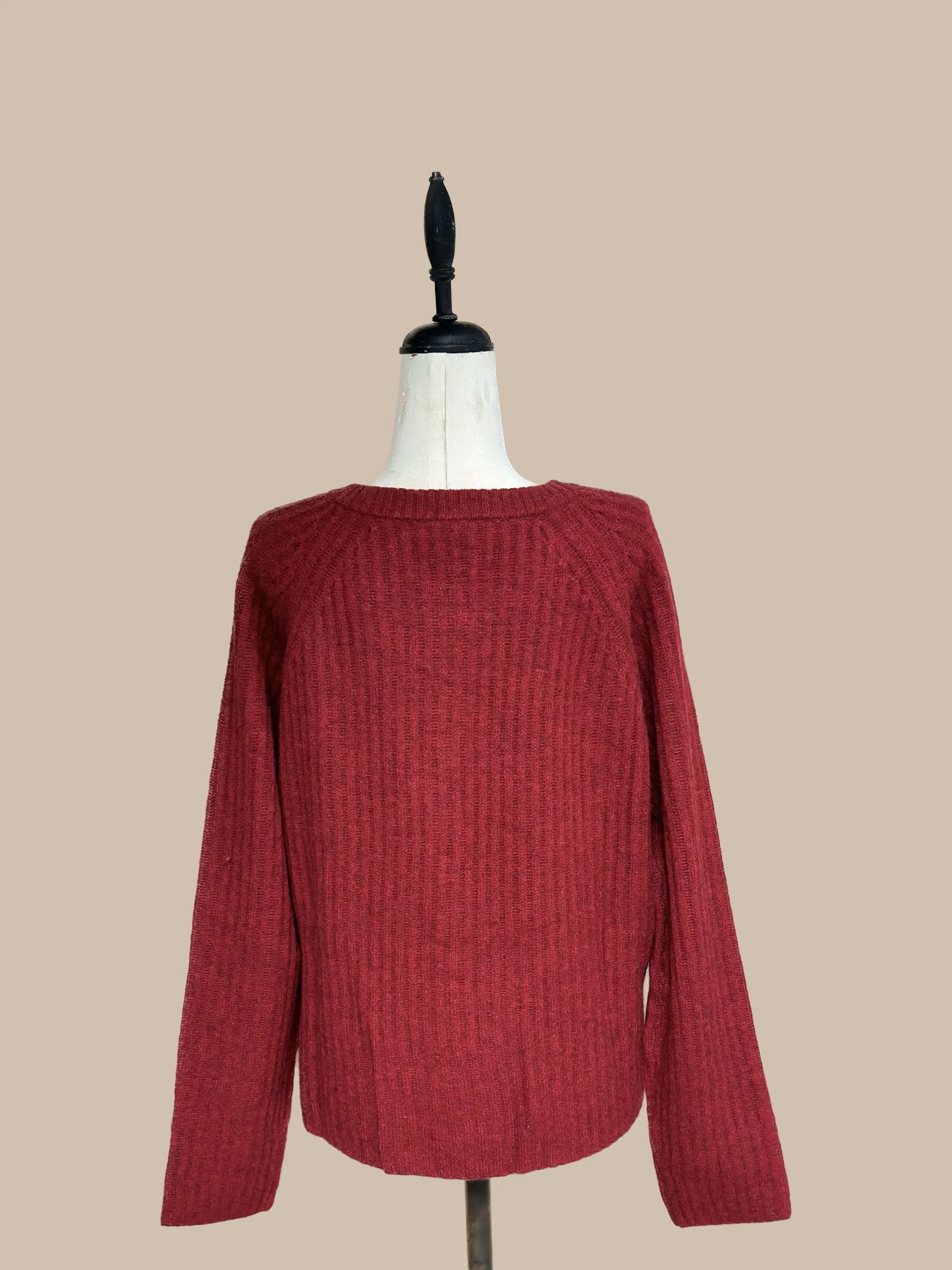 Zaha Yak Cardigan - Dark Red